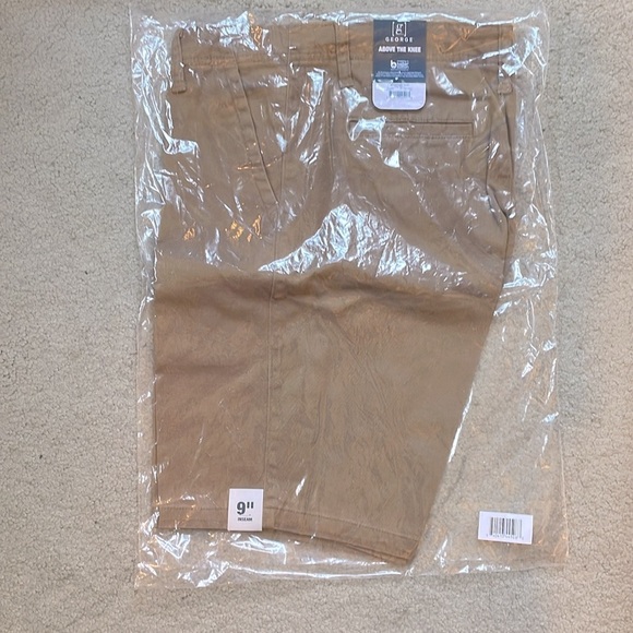 George Men's and Big Men's Stretch Twill Flat Front Shorts, 9" Inseam, Size 30” - Picture 5 of 8